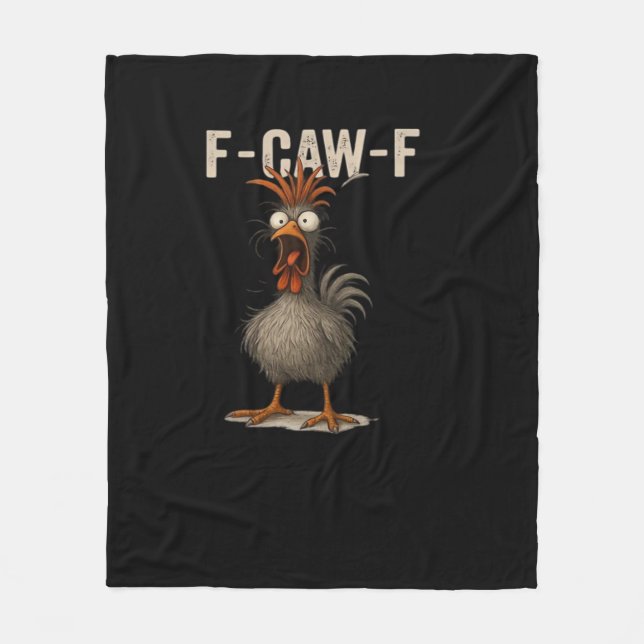 Couverture Polaire F-Caw-F Poulet Rétro Classique (Devant)