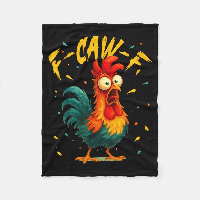 Couverture Polaire F Caw F Rooster Funny Bird Chicken Whisperer Fawk  (Devant)