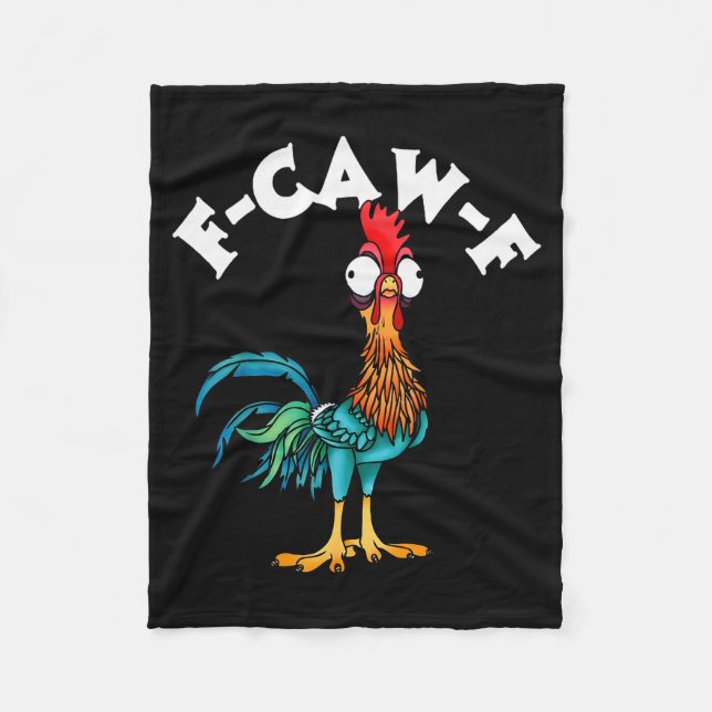Couverture Polaire F Caw F Rooster Funny Bird Fcawf Chicken Whisperer (Devant)