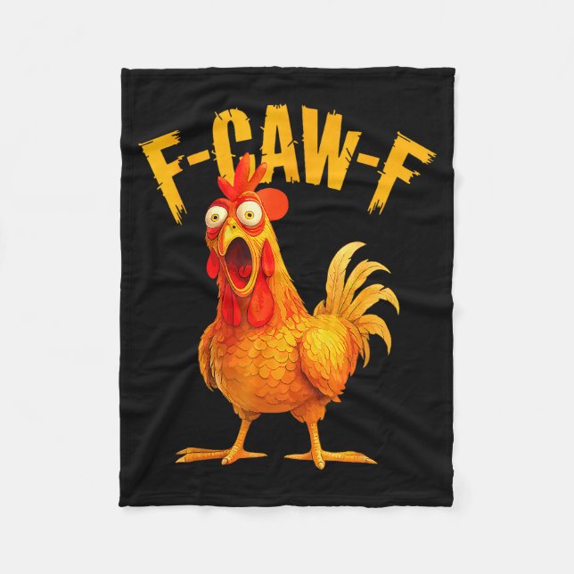 Couverture Polaire F Caw F Rooster Funny Bird Fcawf Chicken Whisperer (Devant)