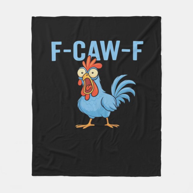 Couverture Polaire F-Caw-F Swearing Chicken Classic Retro Style (Devant)