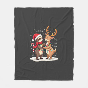 Couverture Polaire Fa La La Lama Illuminations Paresseux à Cheval sur