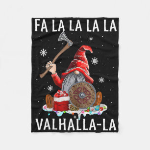 Couverture Polaire Fa La Valhalla Xmas Gnome Beard Viking Arme C
