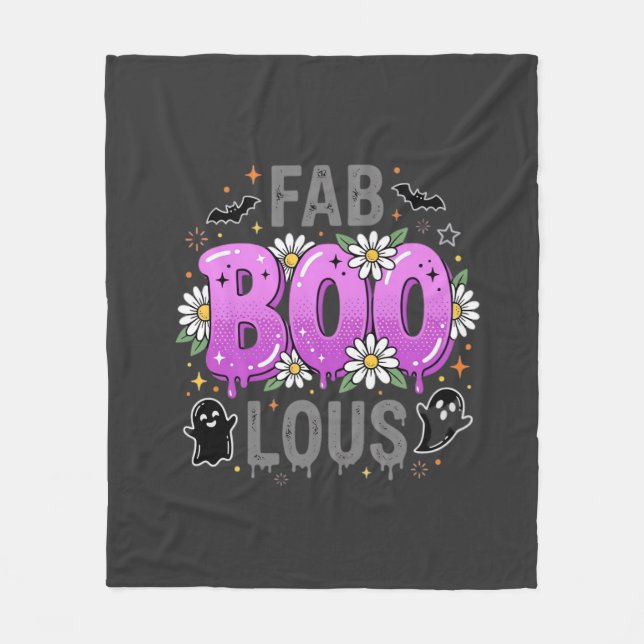 Couverture Polaire Fab Boo Lous modèle de fantôme d'Halloween_1 (Devant)