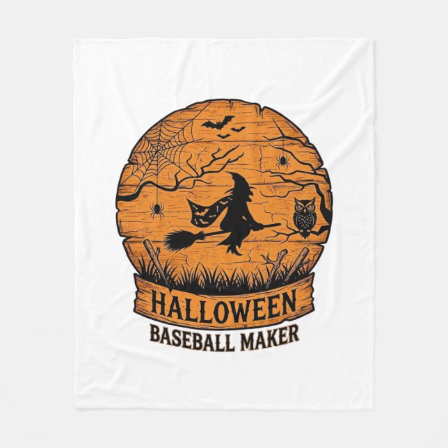 Couverture Polaire Fabricant de baseball Halloween Sorcière volante L (Devant)