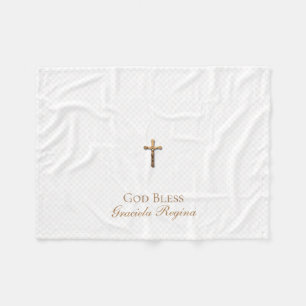 Couverture Polaire Fabrication croisée de crucifix d'or de baptême