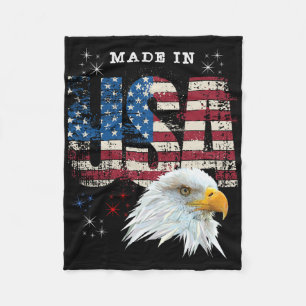 Couverture Polaire Fabriqué aux États-Unis Drapeau Américain Patrioti