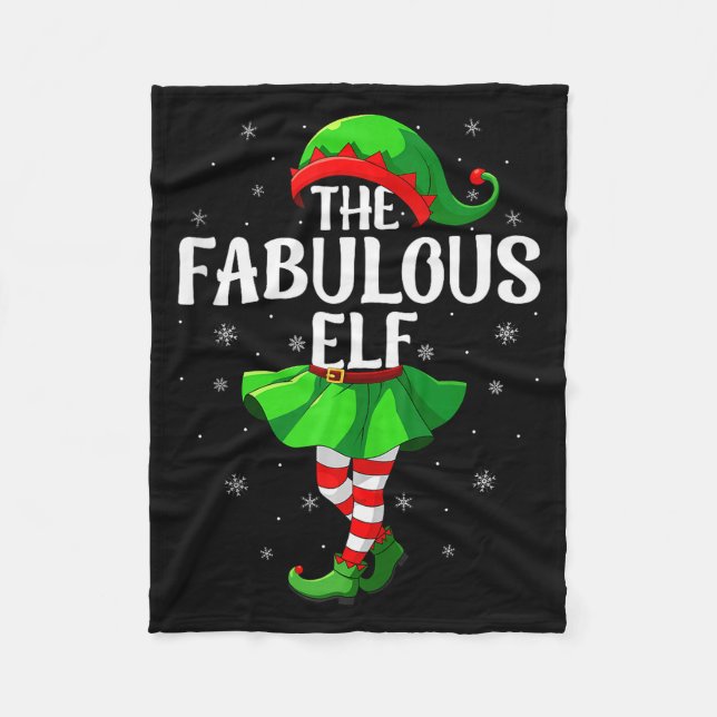 Couverture Polaire Fabulous Elf Christmas Girls Women Elf Squad Xmas  (Devant)