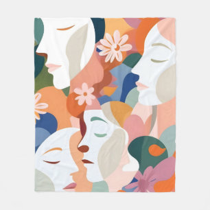 Couverture Polaire Face Aux Fleurs
