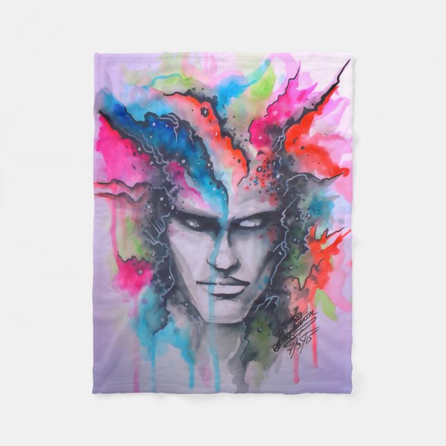 Couverture Polaire Face d'aquarelle (Devant)