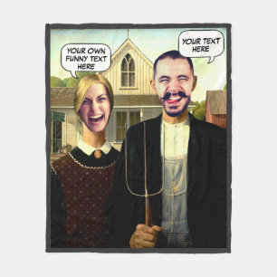 Couverture Polaire Face de peinture célèbre personnalisée dans le tro