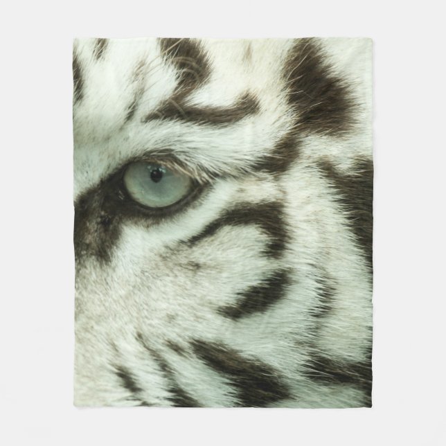 COUVERTURE POLAIRE FACE DU TIGRE BLANC (Devant)