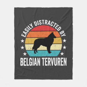 Couverture Polaire Facilement distrait par chien Tervuren belge