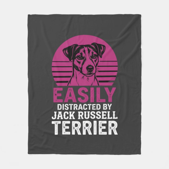 Couverture Polaire Facilement Distrait Par Jack Russell Terrier (Devant)