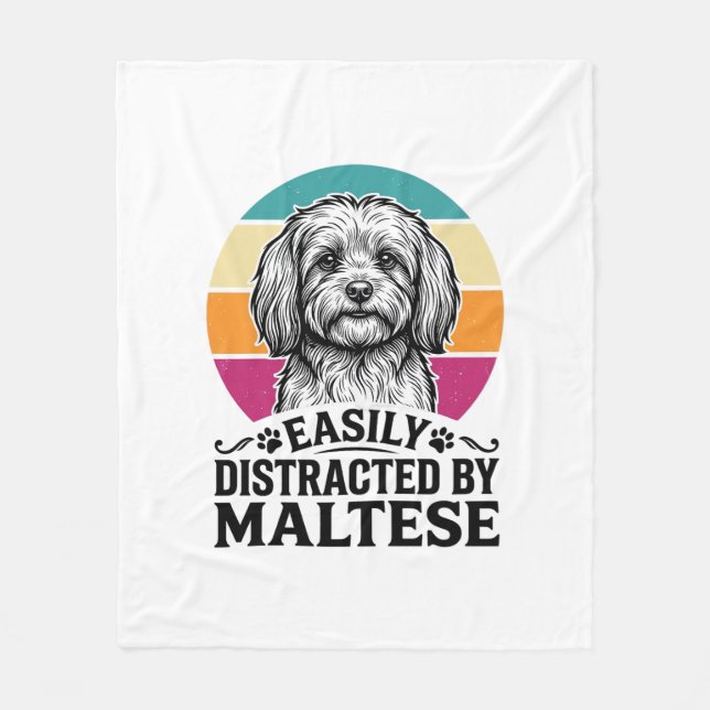 Couverture Polaire Facilement Distrait Par La Conception De Chien Vin (Devant)