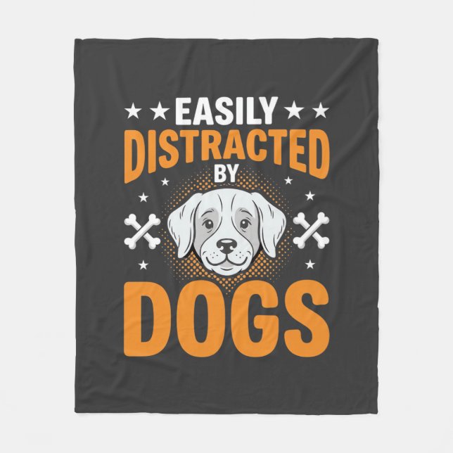 Couverture Polaire Facilement Distrait Par Les Chiens (Devant)