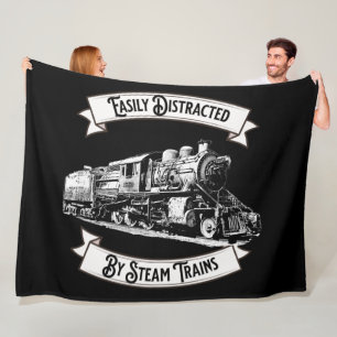 Couverture Polaire Facilement Distrait Par Trains À Vapeur Moteur Che