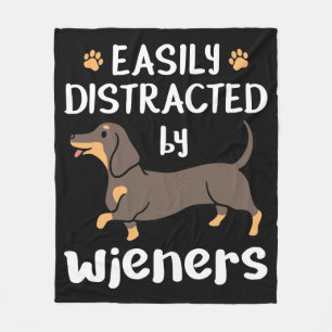 Couverture Polaire Facilement distrait par Wieners Dachshund Chien dr