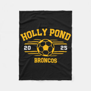 Couverture Polaire Facture de football des Broncos de Holly Pond 2025