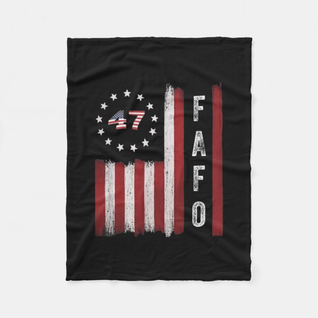 Couverture Polaire Fafo Flag Trump Funny  (Devant)