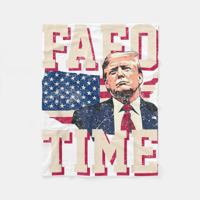 Couverture Polaire Fafo Trump Drapeau drôle (Devant)