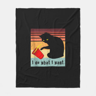 Couverture Polaire Faire Ce Que Je Veux Vintage Chat Rouge Coupe Drôl
