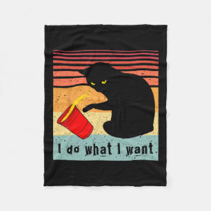 Couverture Polaire Faire Ce Que Je Veux Vintage Chat Rouge Coupe Drôl