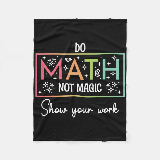 Couverture Polaire Faire des maths pas de la magie Prof de maths drôl (Devant)