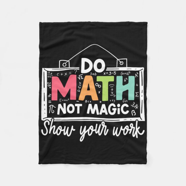 Couverture Polaire Faire des maths pas de la magie Prof de maths drôl (Devant)