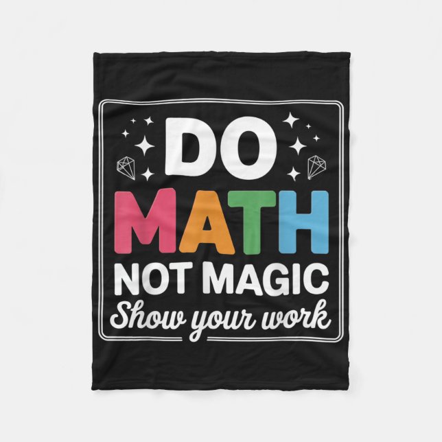Couverture Polaire Faire des maths pas de la magie Prof de maths Reto (Devant)