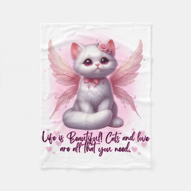 Couverture Polaire Fairy Whiskers of Love (Devant)