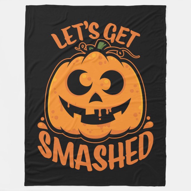 Couverture Polaire Faisons tomber Tipsy Halloween Jack-O’-Lantern (Devant)