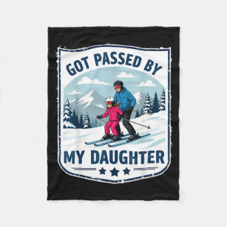 Couverture Polaire Fait Pié par Ma Fille Drôle de Ski _21
