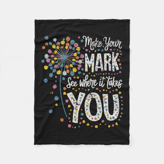 Couverture Polaire Faites de votre Mark Joyeux Dot Day 2024 Dandelion (Devant)