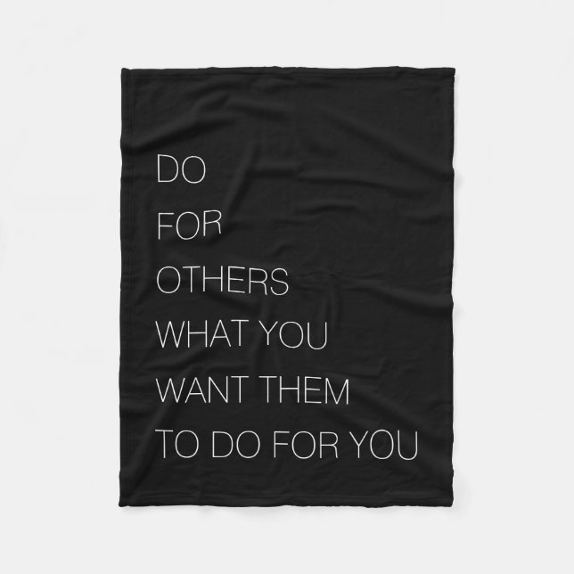 Couverture Polaire Faites Pour Les Autres Ce Que Vous Voulez Qu'Ils F (Devant)