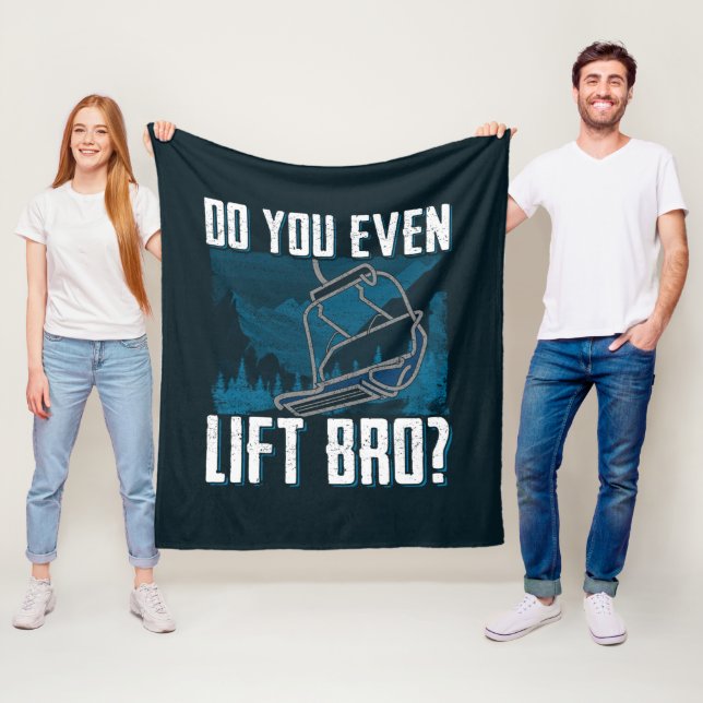 Couverture Polaire Faites-Vous Même Ascenseur Bro Ski Novely (En situation)