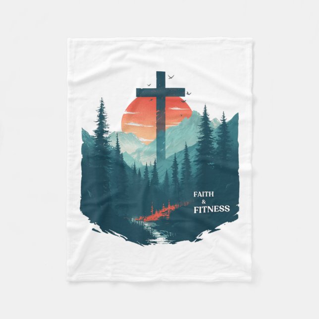 Couverture Polaire Faith &amp; Fitness Christian - Workout Motivation (Devant)