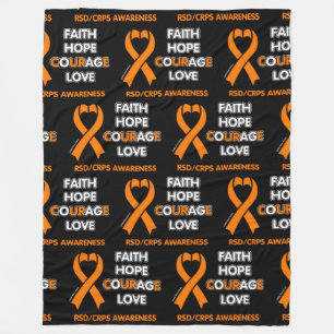 COUVERTURE POLAIRE FAITH HOPE COURAGE LOVE...RSD/CRPS