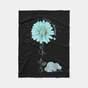 Couverture Polaire Faith Hope Fight Love Elephant Type 1 Diabète Awa