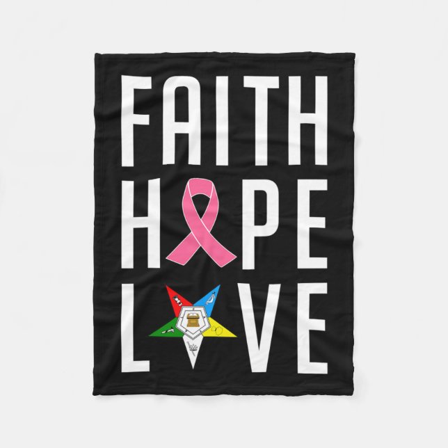 Couverture Polaire Faith Hope Love The Eastern Star Cancer du sein Aw (Devant)