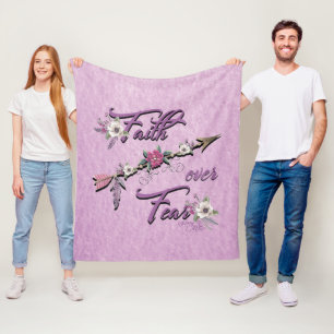 Couverture Polaire Faith Over Fear Fleece Blanket