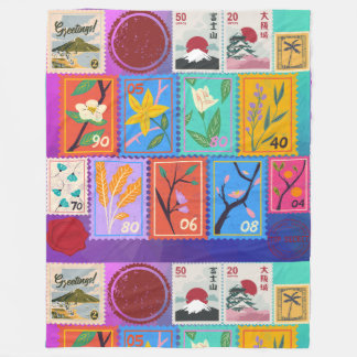 Couverture Polaire Fake Masterpiece Collection de timbres aléatoires