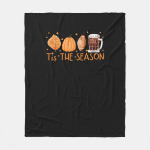Couverture Polaire Fall Coffee Cute Lover Halloween Citrouille Latte