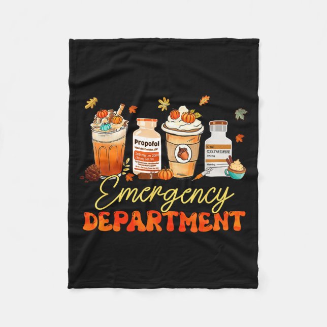 Couverture Polaire Fall Er Nurse Emergency Room Nurse School Pumpkin  (Devant)