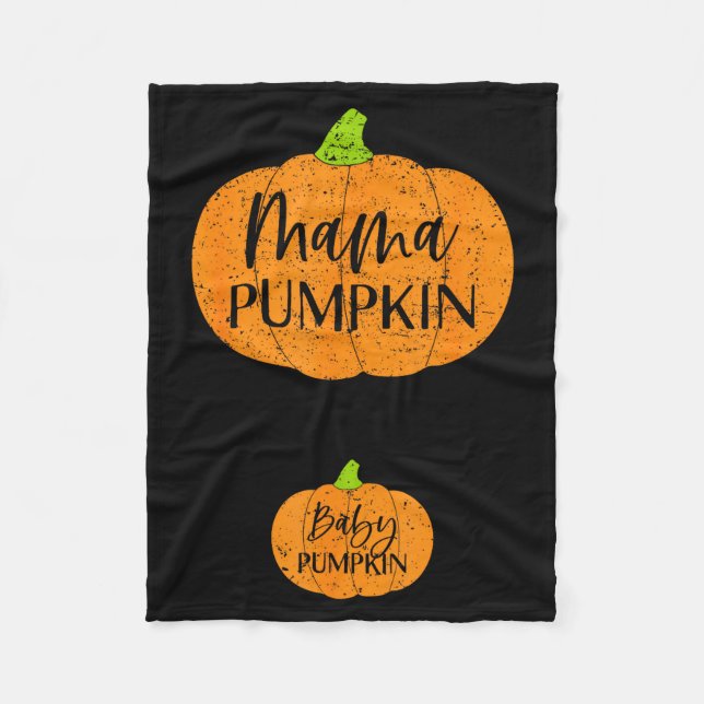Couverture Polaire Fall Halloween Thanksgiving Mama And Baby Pumpkin  (Devant)
