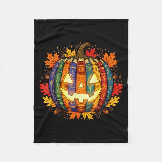 Couverture Polaire Fall Pumpkin Book Lover, Soky Librarian Teacher Ha (Devant)