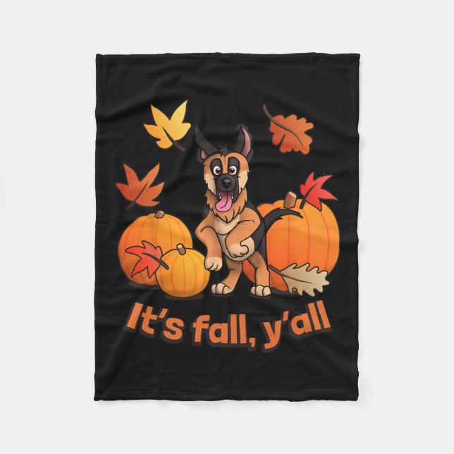 Couverture Polaire Fall Yall German Shepherd Puppy (Devant)