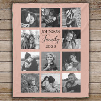 Famille 11 Photo Collage Dusty rose polaire couver