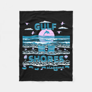 Couverture Polaire Famille adorable d'amoureux des dauphins Gulf Shor