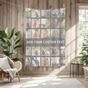 Couverture Polaire Famille de Noël Personnalisé 25 Collège photo